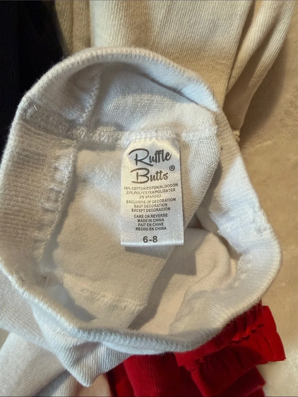 Ruffle Butts Kids Ruffle Trim Tights in Black, White & Red